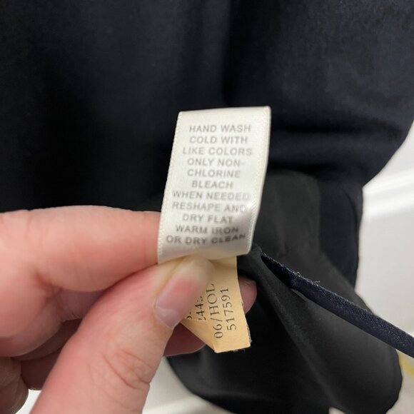 Banana Republic Black 100% Wool Mock Neck Sleeveless Midi Length Dress - Picture 5 of 11